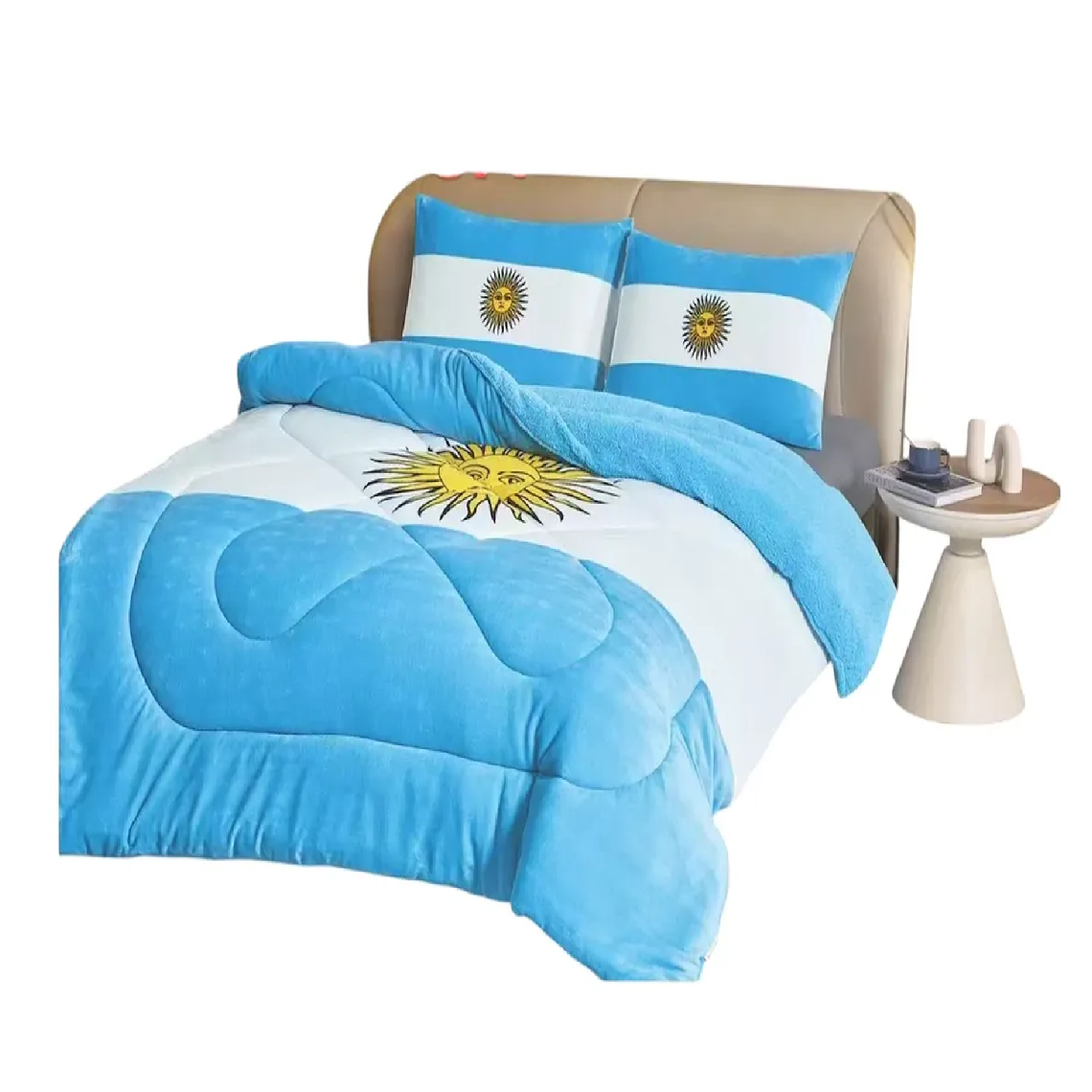 Plumon Cobertor Chiporro 2 Plazas Banderas Chile Argentina y Venezuela 2