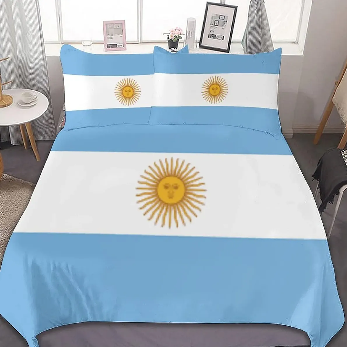 Plumon Cobertor Chiporro 2 Plazas Banderas Chile Argentina y Venezuela 6