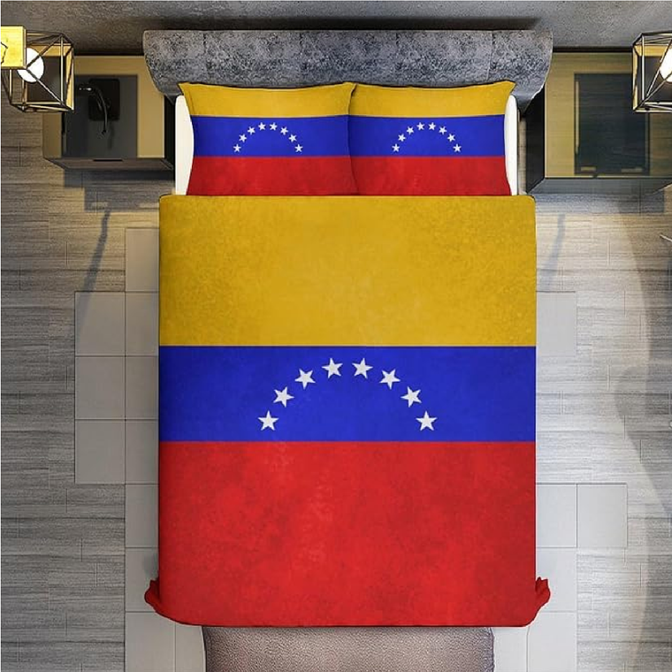 Plumon Cobertor Chiporro 2 Plazas Banderas Chile Argentina y Venezuela 7