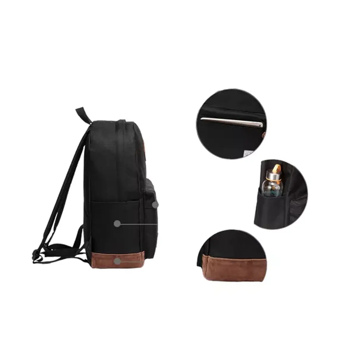 mochila Unisex multiuso negro 2