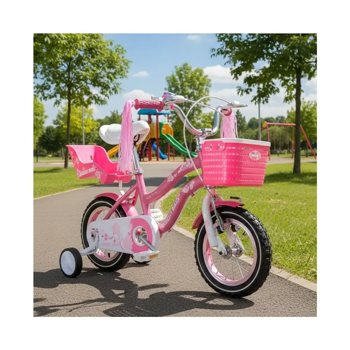 Bicicleta Infantil Queen Aro 12 Rosada 2