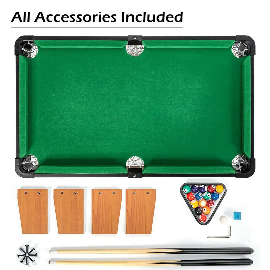 Juego Mesa De Billar Tabla De Pool con Accesorios 3