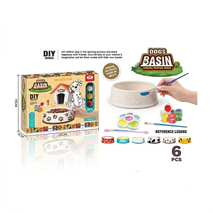 Set 6 Piezas Cuenco De Ceramica Para Pintar Creatividad Niño