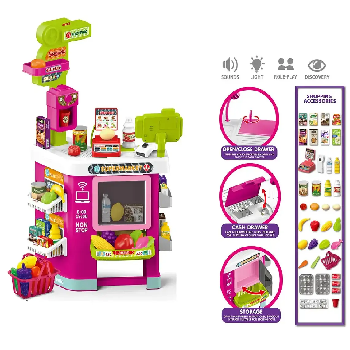 Cocina de Juguete Infantil Chef Kitchen 67 Piezas con Luz y Sonido 1