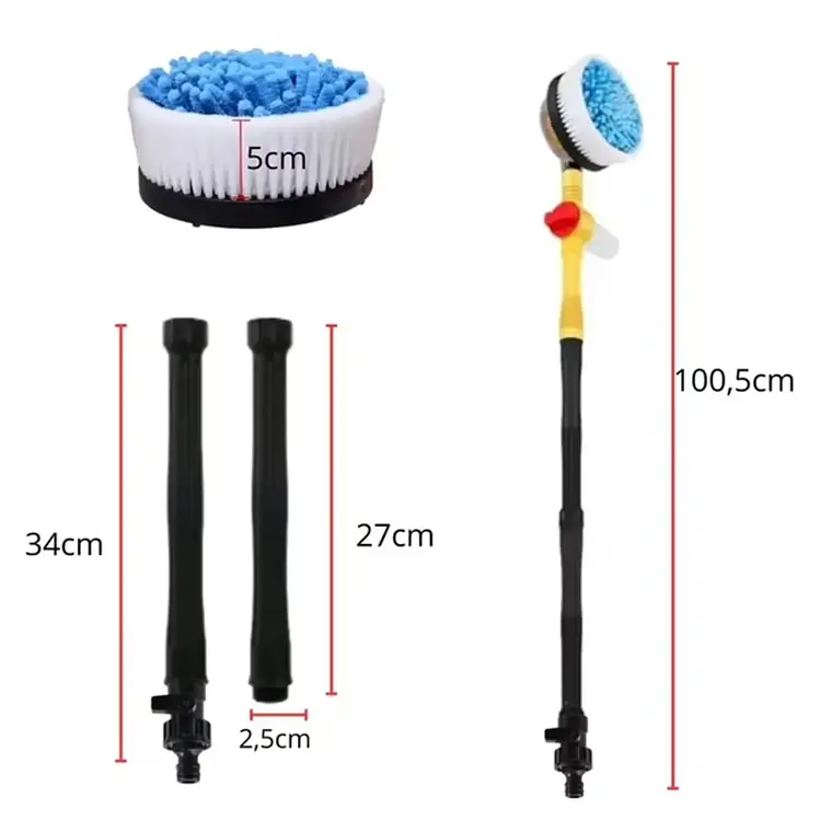 Cepillo Para Lavado De Autos Rotatorio amarillo 4