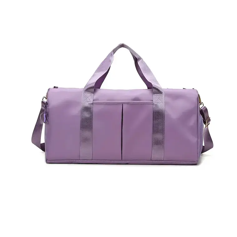 Bolso Deportivo viaje o gym Con Separación negro verde lila 4