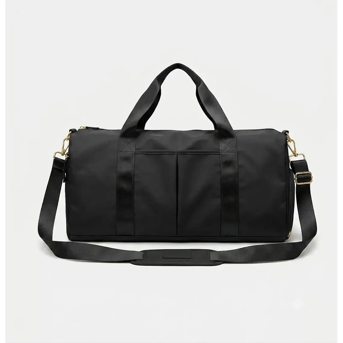 Bolso Deportivo viaje o gym Con Separación negro verde lila 6