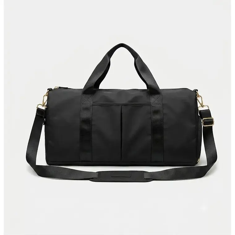 Bolso Deportivo viaje o gym Con Separación negro verde lila 6