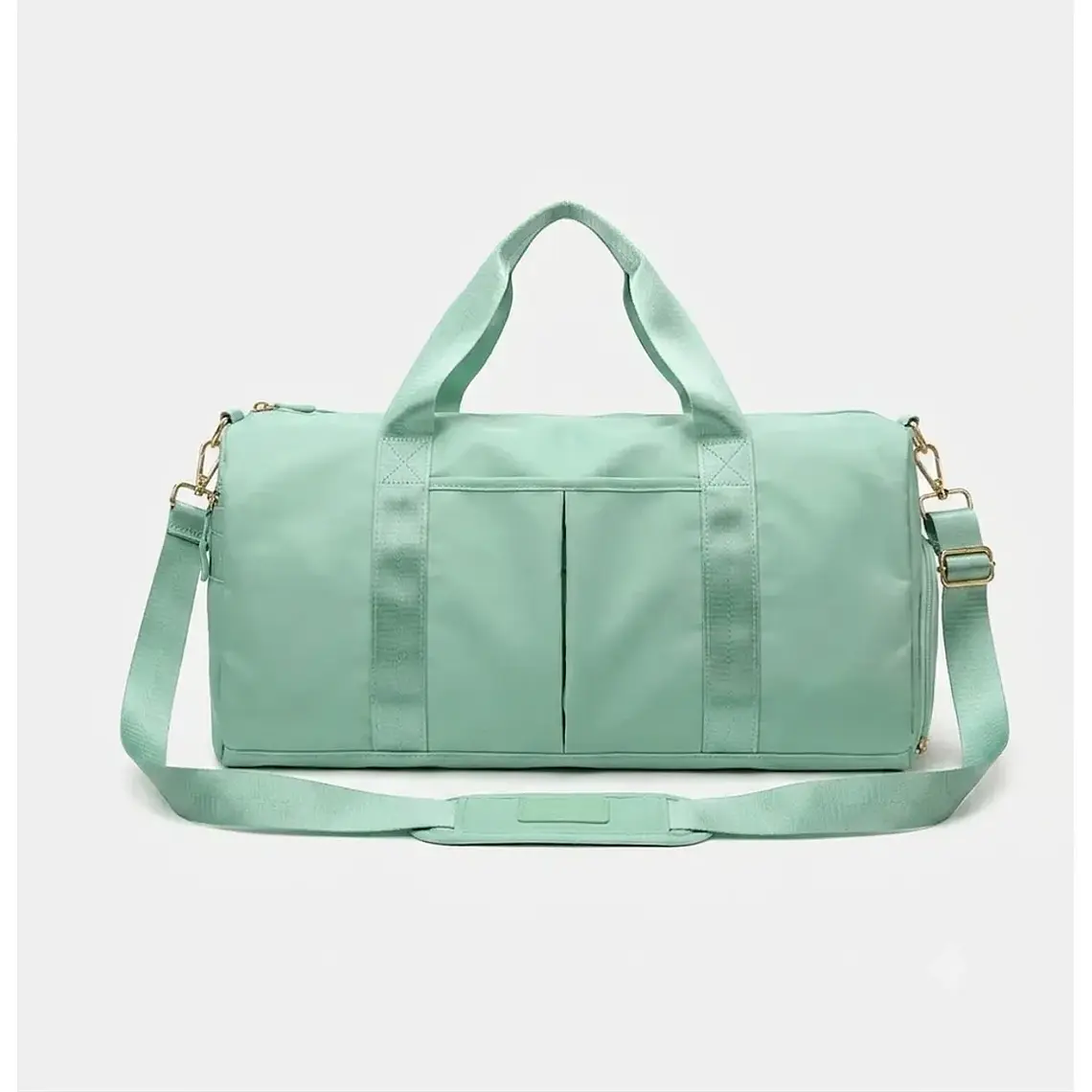Bolso Deportivo viaje o gym Con Separación negro verde lila 7