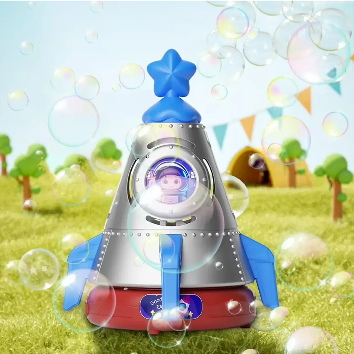  Máquina De Burbujas Automática Recargable Con Giratorio 1
