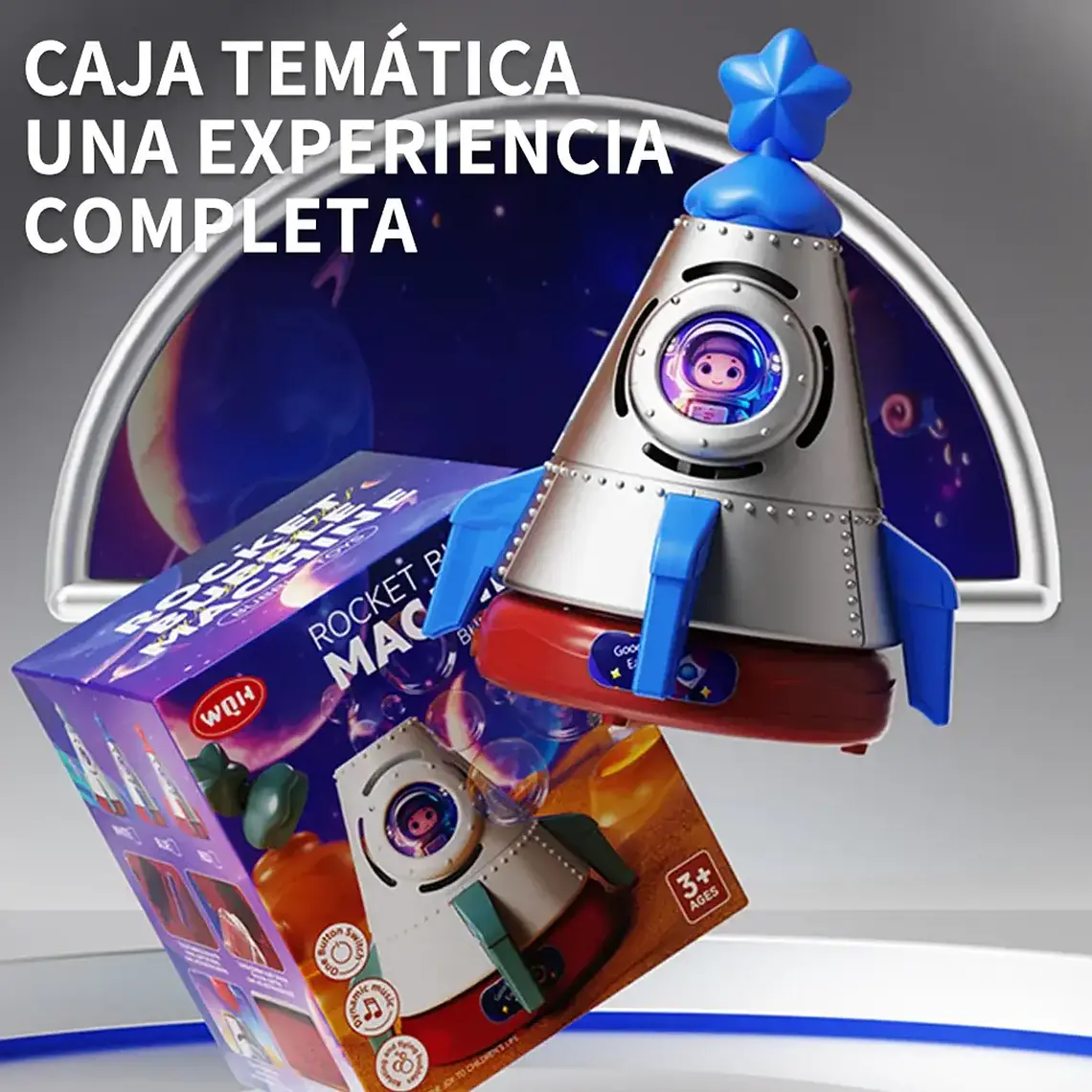  Máquina De Burbujas Automática Recargable Con Giratorio 2