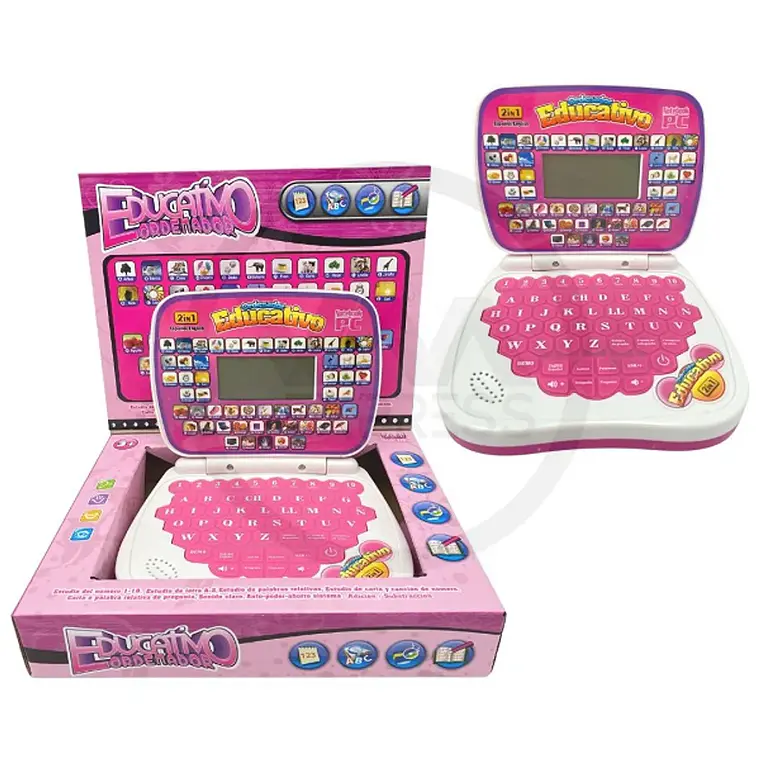 Computador Didactico Educativo Niños Rosa 1