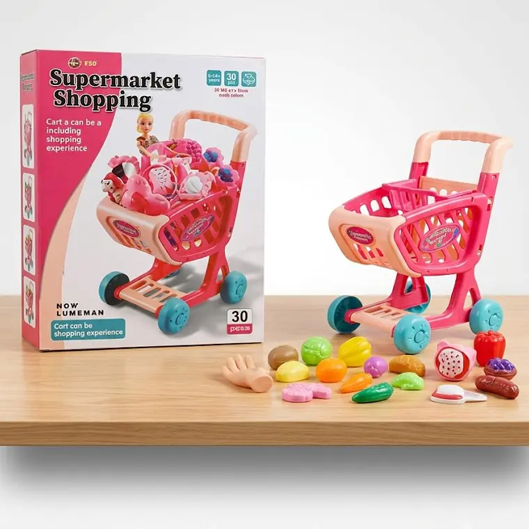 Carro Supermercado Juguete Carrito Compras 28 Piezas 1