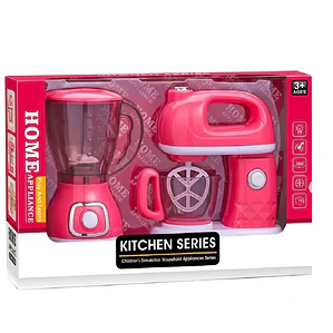 Set Juguete Cocina Licuadora Y Batidora Para Niñas Rosa