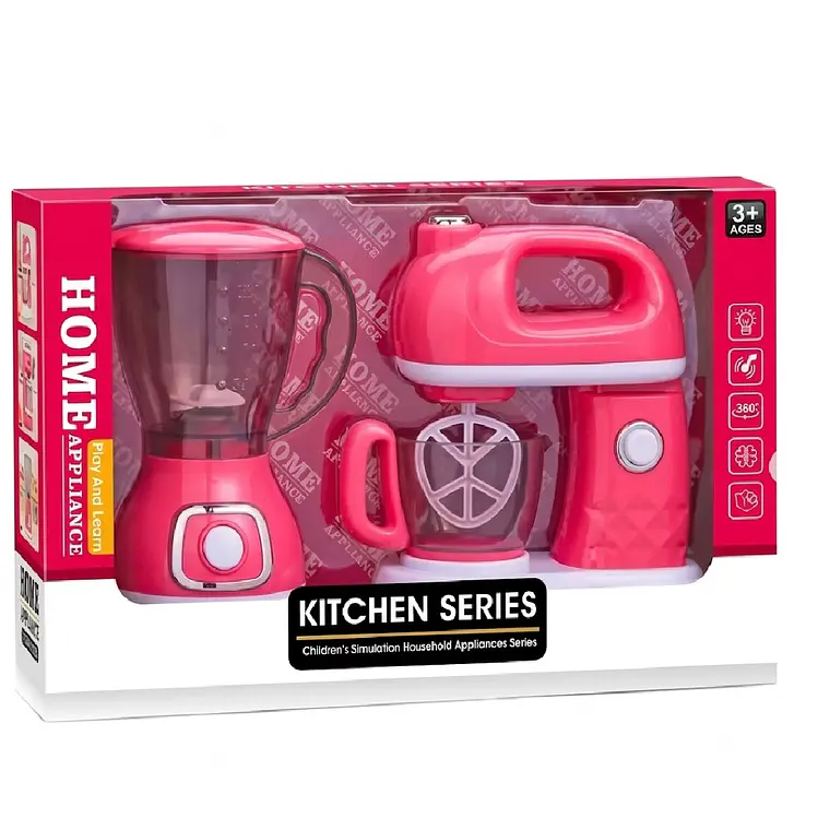 Set Juguete Cocina Licuadora Y Batidora Para Niñas Rosa 1