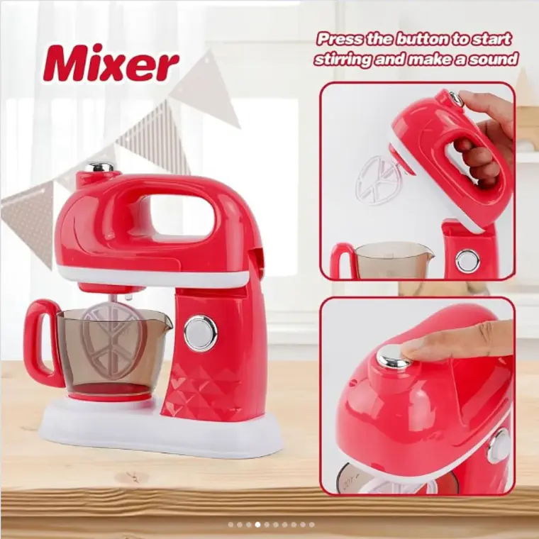 Set Juguete Cocina Licuadora Y Batidora Para Niñas Rosa 4