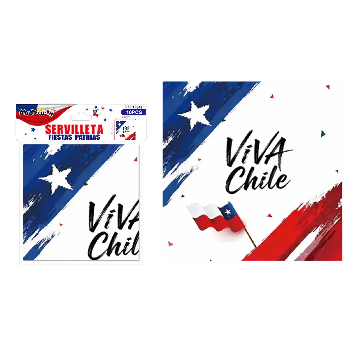 Pack 3 Servilletas Fiestas Patrias 33cm 30unid 1