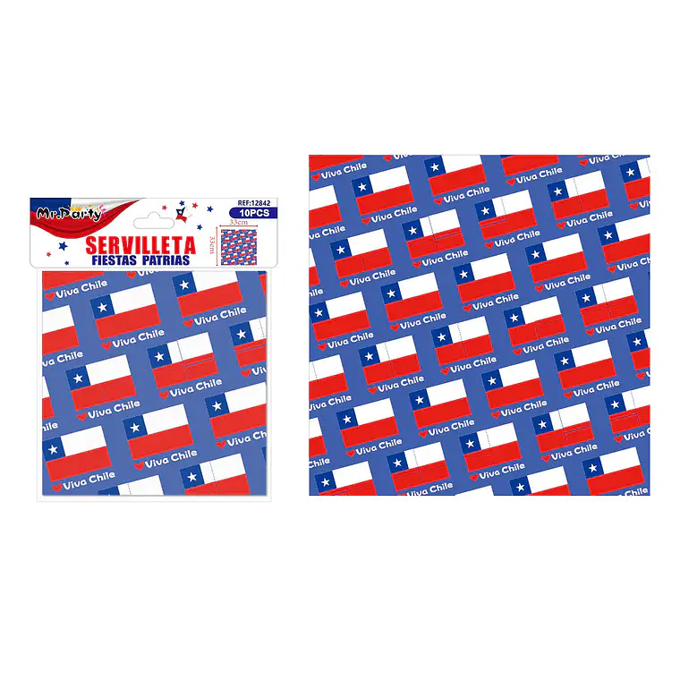 Pack 3 Servilletas Fiestas Patrias 33cm 30unid 4