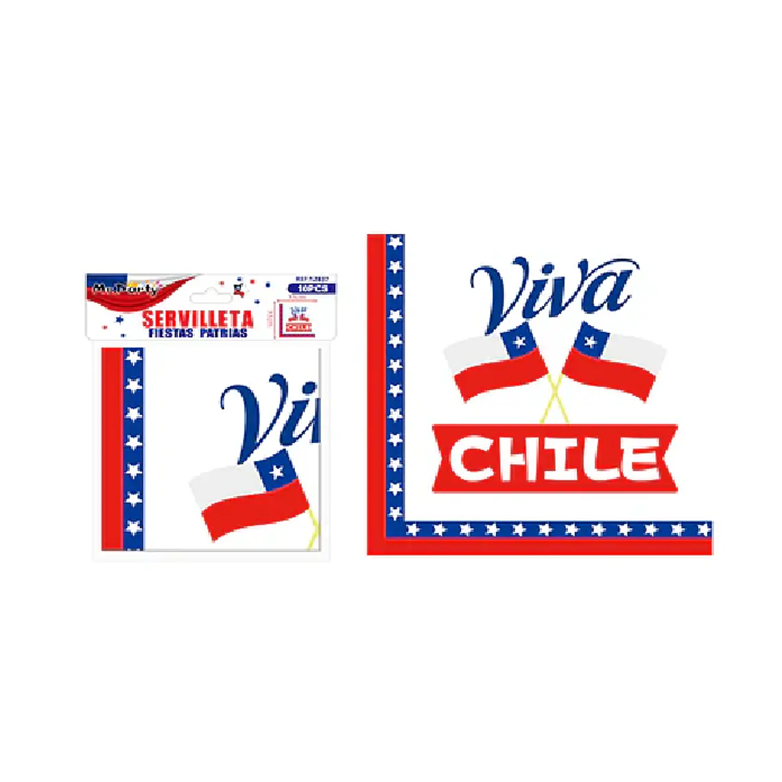 Pack 3 Servilletas Fiestas Patrias 33cm 30unid 8