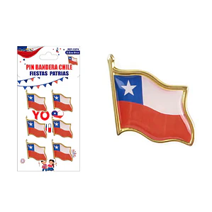 Pin de Fiestas Patrias 2.2*2.2cm x18 unid