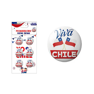 Chapitas de Fiestas Patrias 18 unidades 