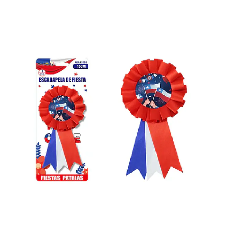 Escarapela Fiestas Patrias 15cm x3 1