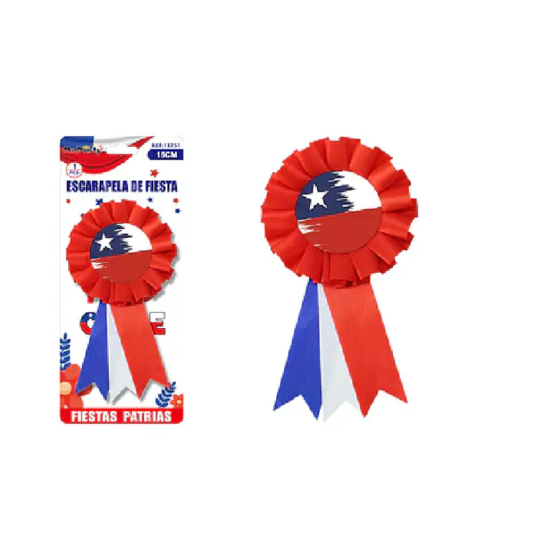 Escarapela Fiestas Patrias 15cm x3 2