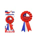 Escarapela Fiestas Patrias 15cm x3 - Miniatura 3