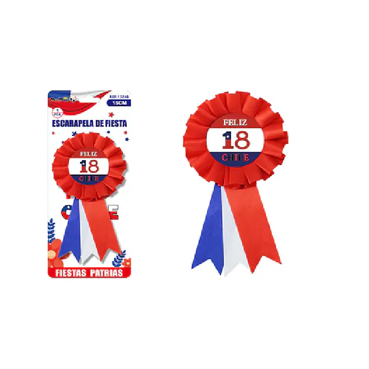 Escarapela Fiestas Patrias 15cm x3 5