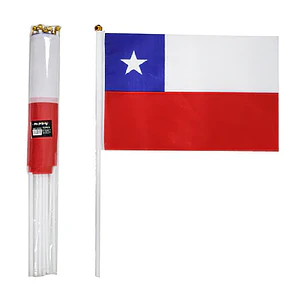 Bandera de Chile diferentes tamaños 12 piezas