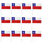 Bandera de Chile diferentes tamaños 12 piezas - Miniatura 2
