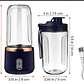 Mini Licuadora Portatil Usb Recargable 400ml Con 2 Vasos - Miniatura 4