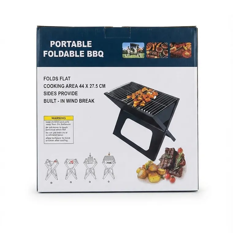 Asador De Carbón Portátil Plegable, Mini Parrilla Para Carne 3