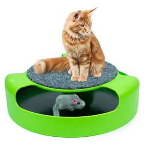 Juguete Divertido Para Gatos Atrapa Al Ratón Con Rascador