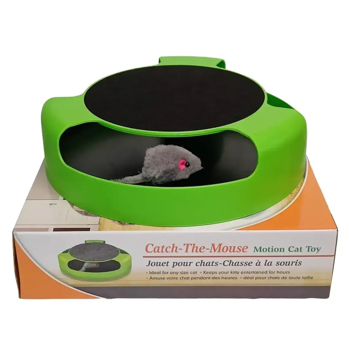 Juguete Divertido Para Gatos Atrapa Al Ratón Con Rascador 2