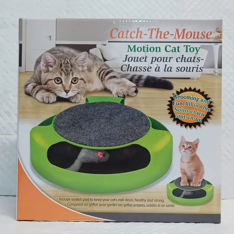 Juguete Divertido Para Gatos Atrapa Al Ratón Con Rascador 3