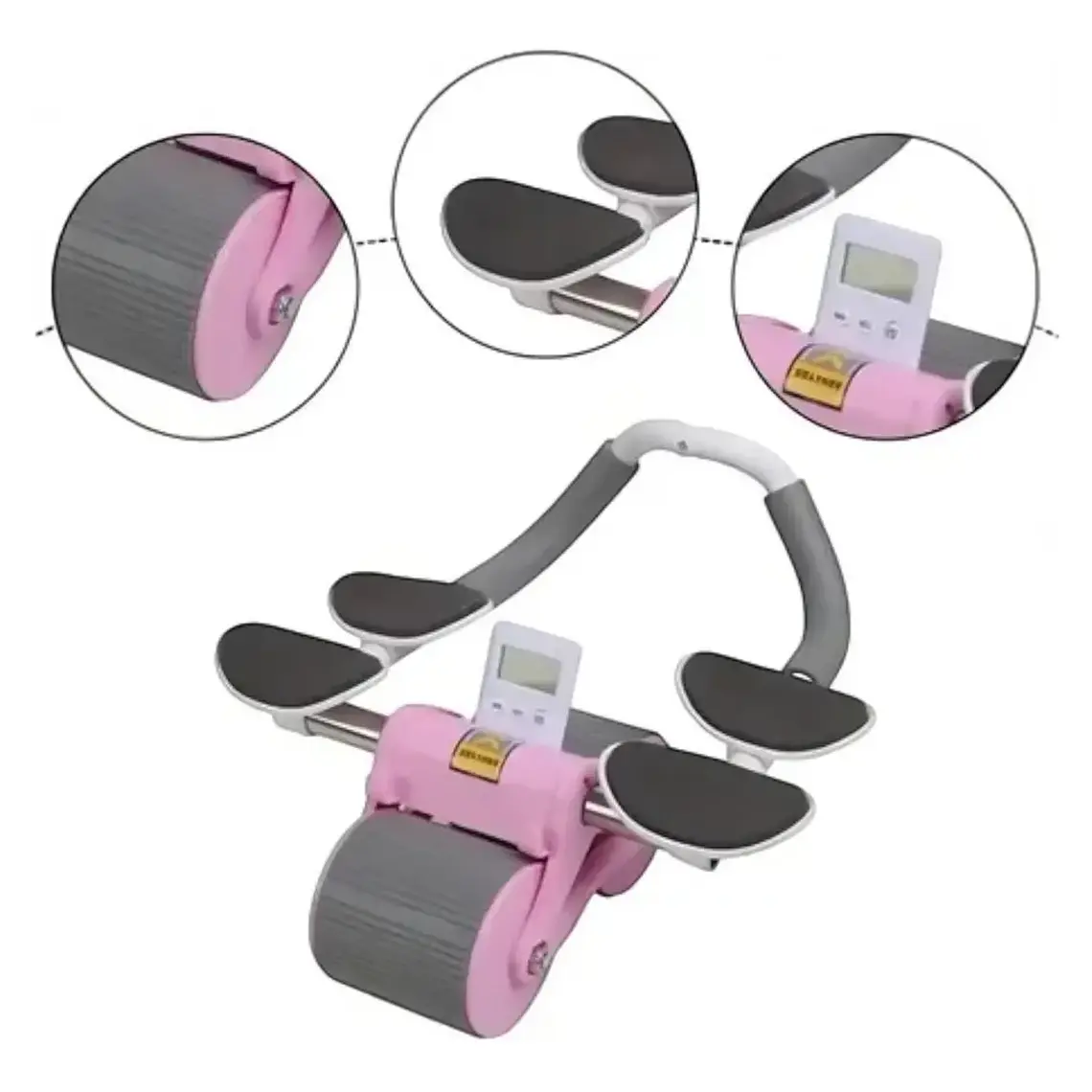 Rueda Para Abdominales Doble Con Rebote Automático Y Apoyo 3
