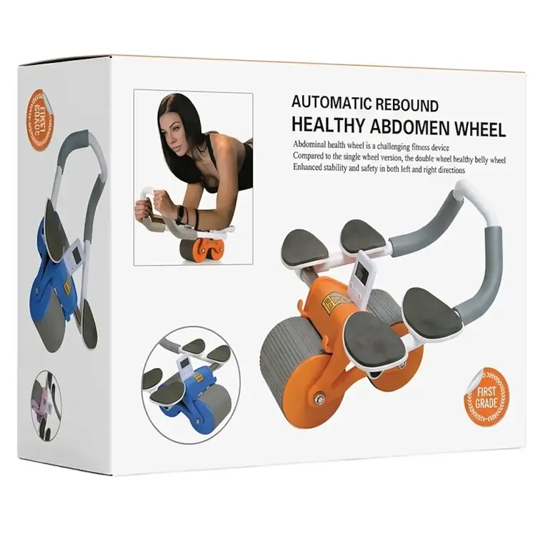 Rueda Para Abdominales Doble Con Rebote Automático Y Apoyo 5