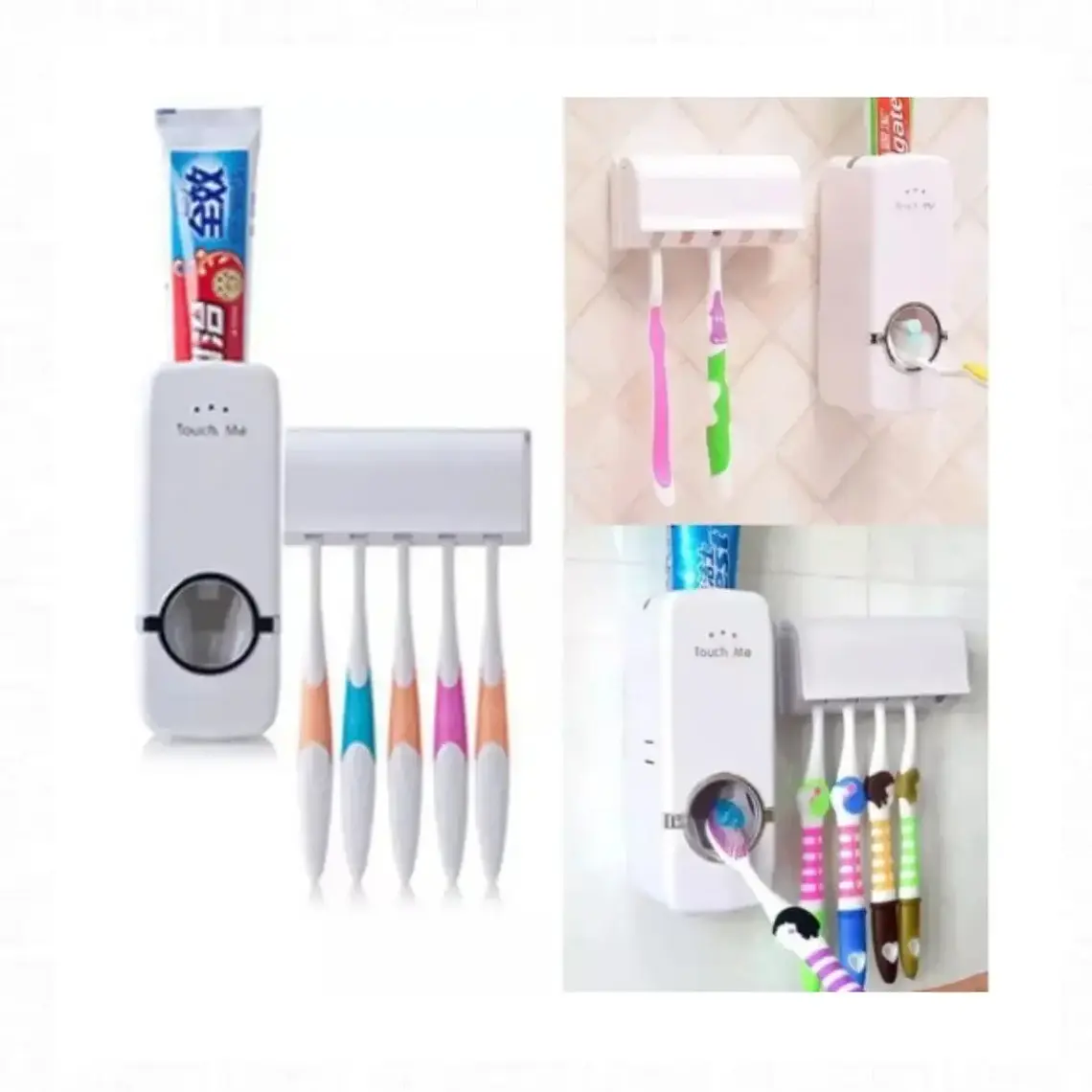 Dispensador De Pasta Dental Organizador Cepillos Dental 4