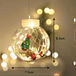 Cortina Luces de Navidad Led 3m Esferas Cálida Ambar Dorada Decoración Navideña - Miniatura 2