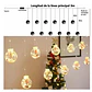 Cortina Luces de Navidad Led 3m Esferas Cálida Ambar Dorada Decoración Navideña - Miniatura 4