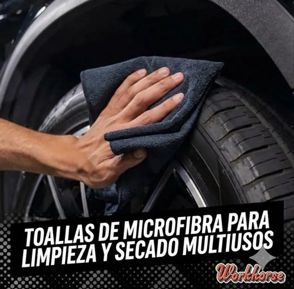 Paño Microfibra Secado Y Limpieza Chemical Guys Auto 3 Toallas Negro 3