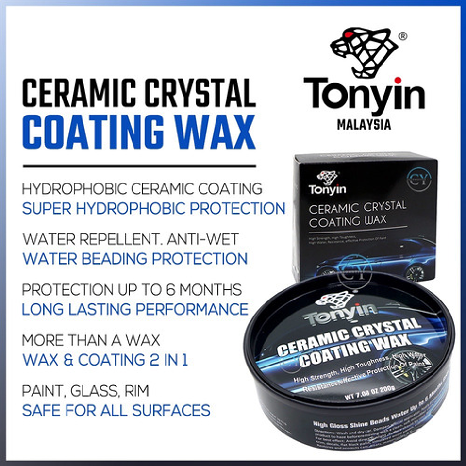 Tonyin Ceramic Wax Cera Ceramica Alto Brillo Super Hidrofobi 3
