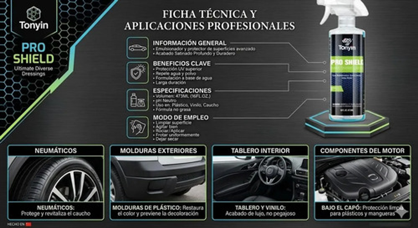 Acondicionador Plastico Auto Renovador Protector Tonyin 6