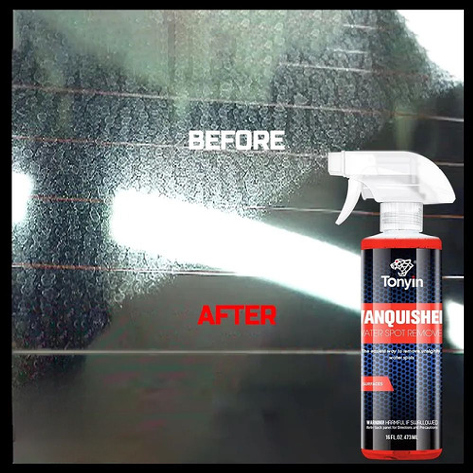 Quita Manchas Agua Dura Vidrios Autos Removedor Tonyin 2
