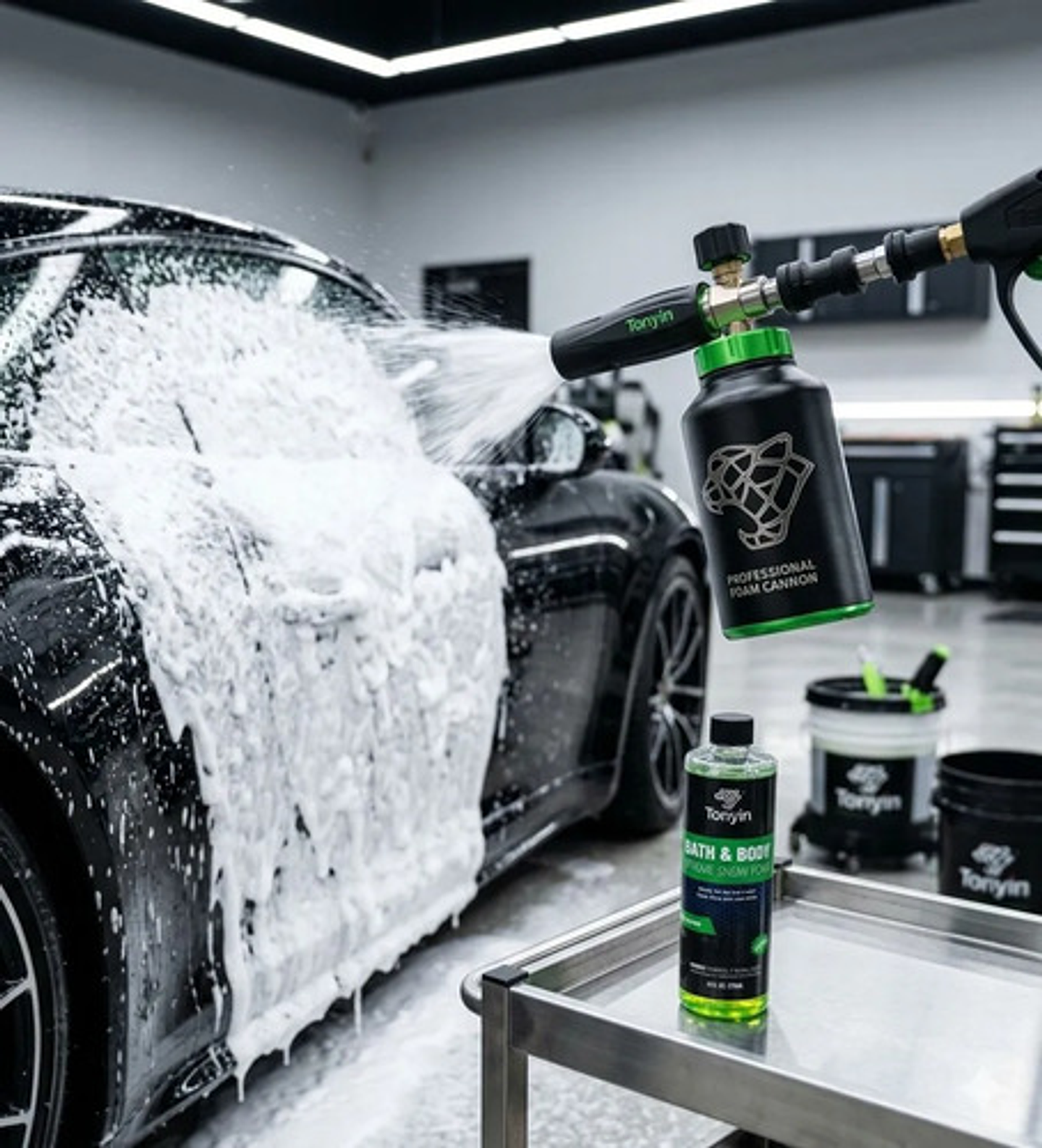 Shampoo Auto Tonyin Snow Foam Con Cera Ph Neutro 473ml 3