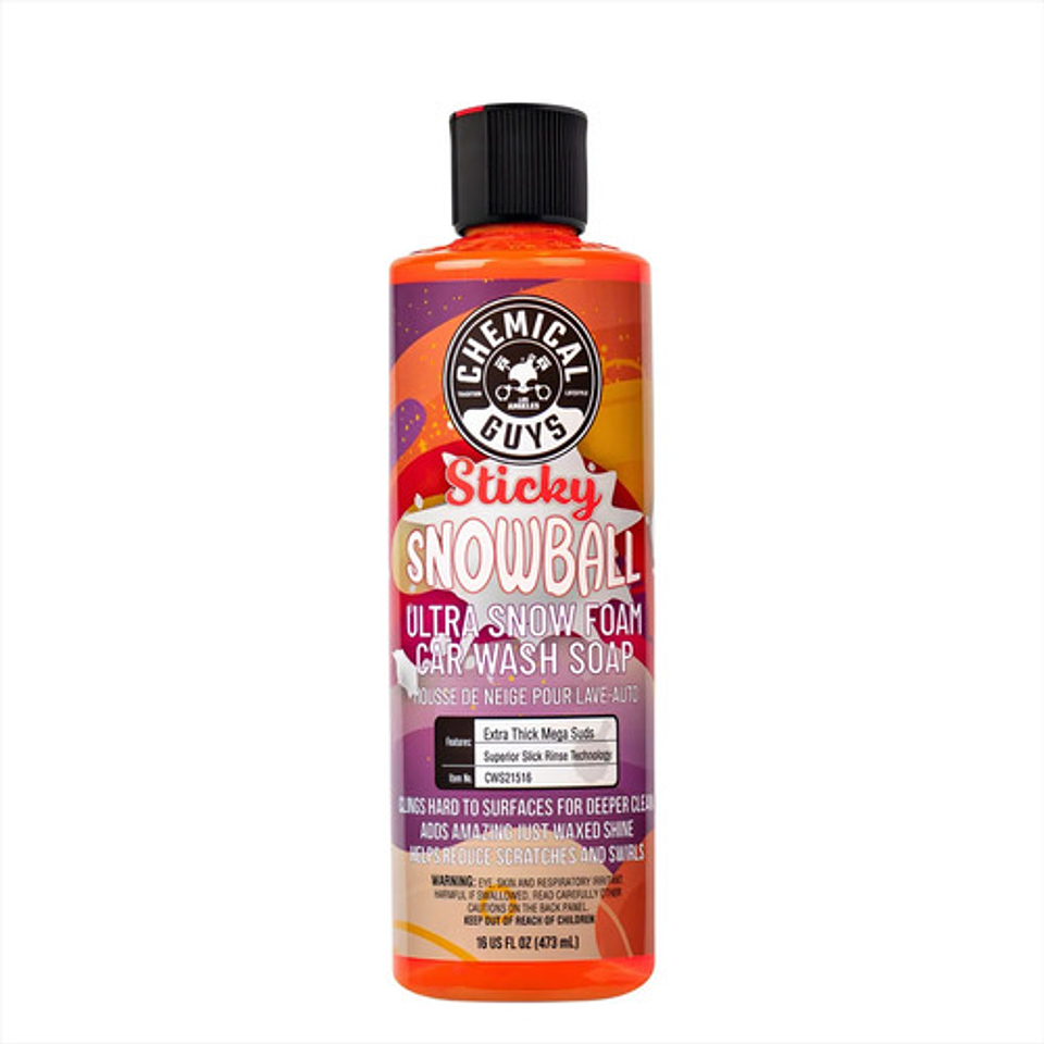 Shampoo Espumante Chemical Guys Sticky Snowball Ultra 473ml Auto 1