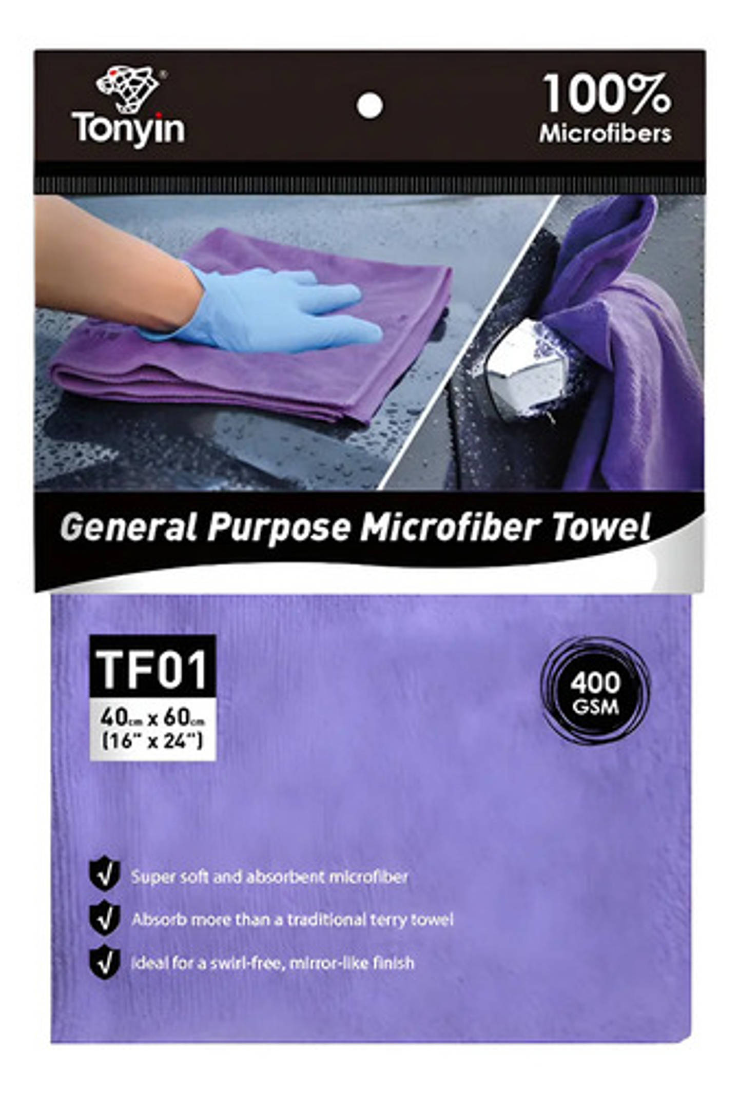 Paño De Microfibra Tonyin 40x60 Cm Para Limpieza 1