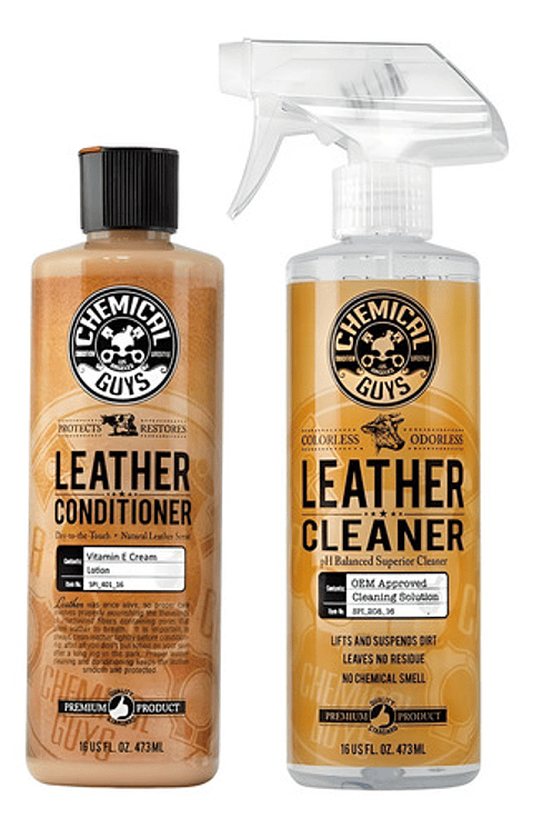 Kit Tratamiento Piel Chemical Guys Limpiador Acondicionador