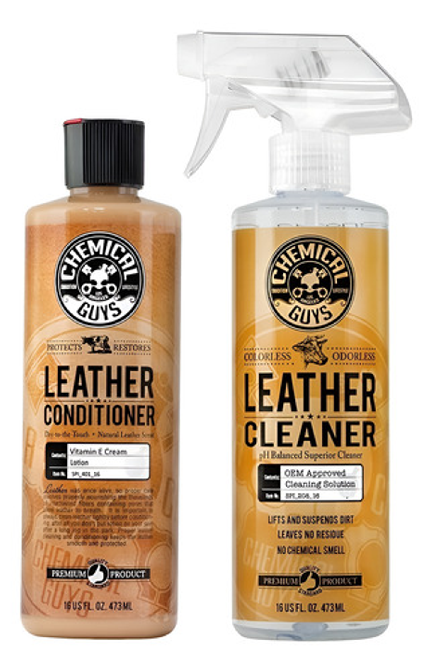 Kit Tratamiento Piel Chemical Guys Limpiador Acondicionador 1